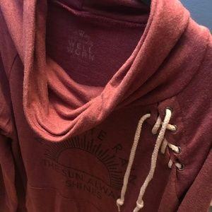 Burgundy Long Sleeve Sweatshirt